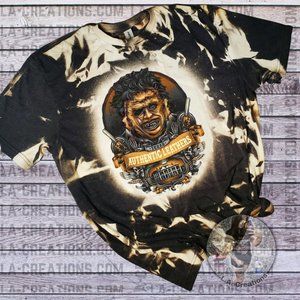 Leather Face Halloween Bleached Tee